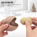 FERYES Travel Makeup Sponge Brush Holder, Soft Silicone Beauty Make Up Brush Blender Case Organizer for Travel - Image 2